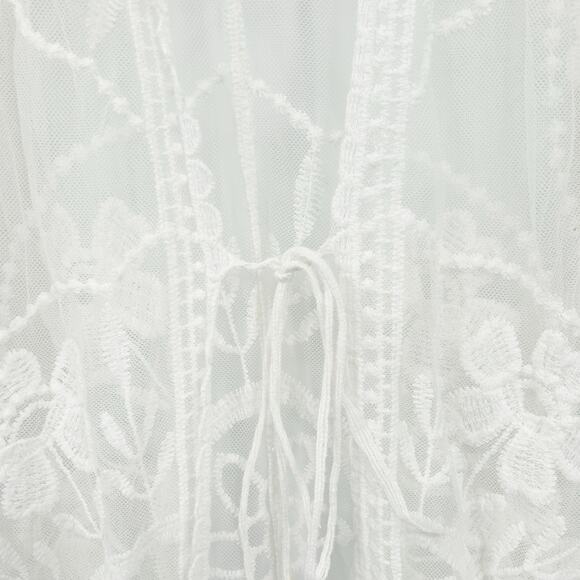 Womens Bundle Lot (2) Whimsigoth Sheer Floral Lace Kimono Swim Beach Cover Up - Picture 13 of 15